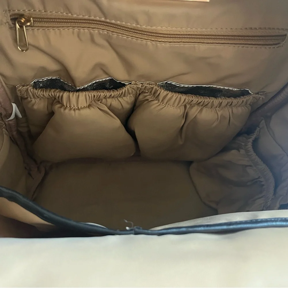 Black Diaper Bag w/ Gold Zippers